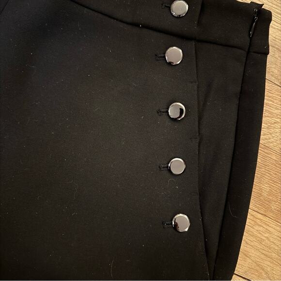 Perse black steam punk style high-rise pants size 8
 b31 - Picture 5 of 6